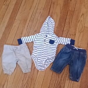 Carter's Striped Onesie And Pants Set